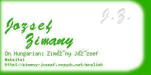 jozsef zimany business card